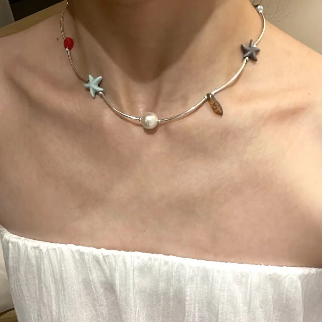 Whimsical Sea Star Spectrum Necklace